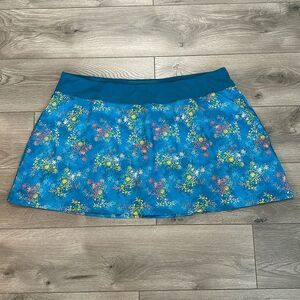 Lands' End 18" Blue Floral Active Skirt Size 3X